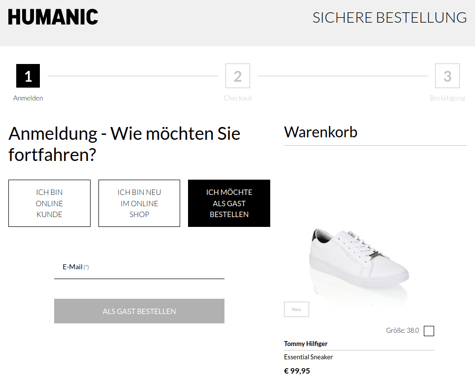 NEU: Versand bei Humanic.net